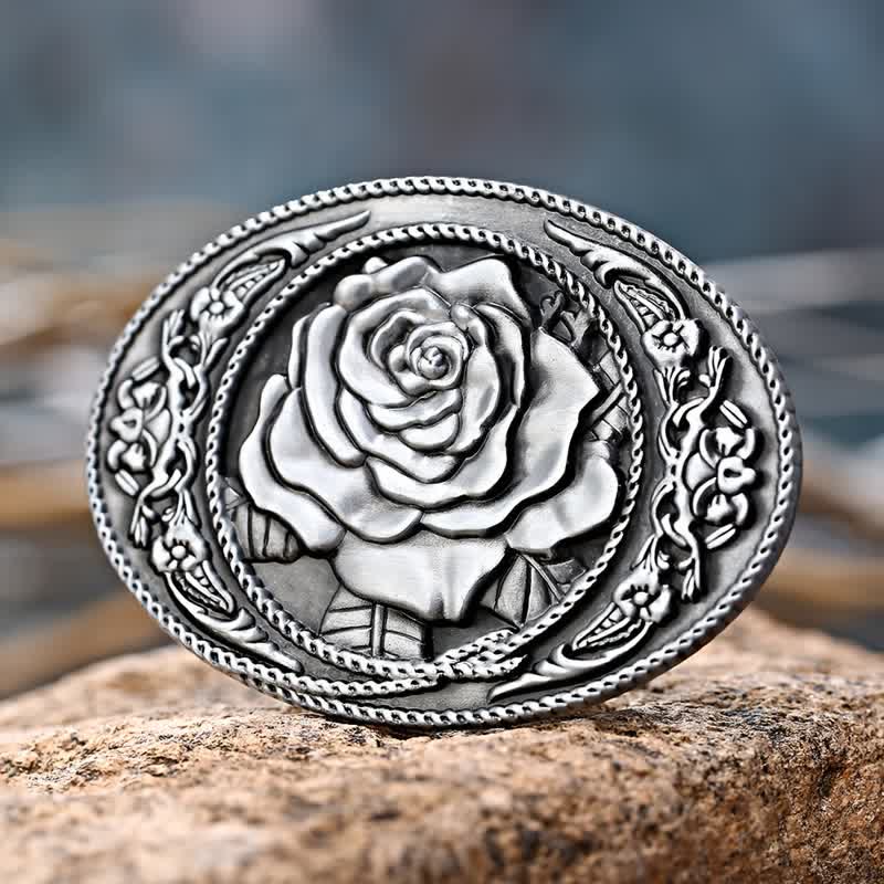 Ceinture en cuir à boucle rose tendance pour homme