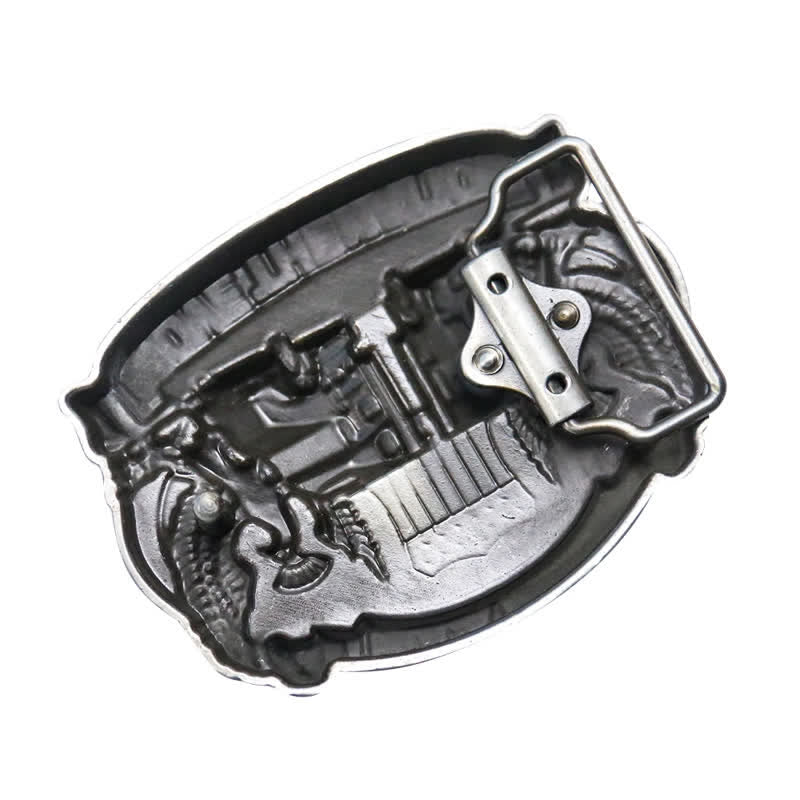 Ceinture en cuir à boucle pour homme avec inscription « Camionneur »