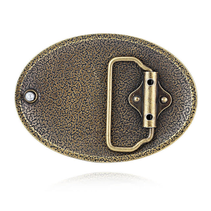 Ceinture en cuir à boucle pour homme avec motif indien Larry Question Wings