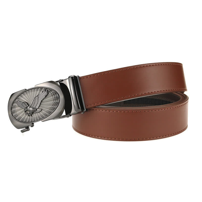Ceinture en cuir à boucle automatique pour homme Soaring Eagle