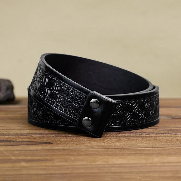 Ceinture en cuir à boucle croisée pour homme