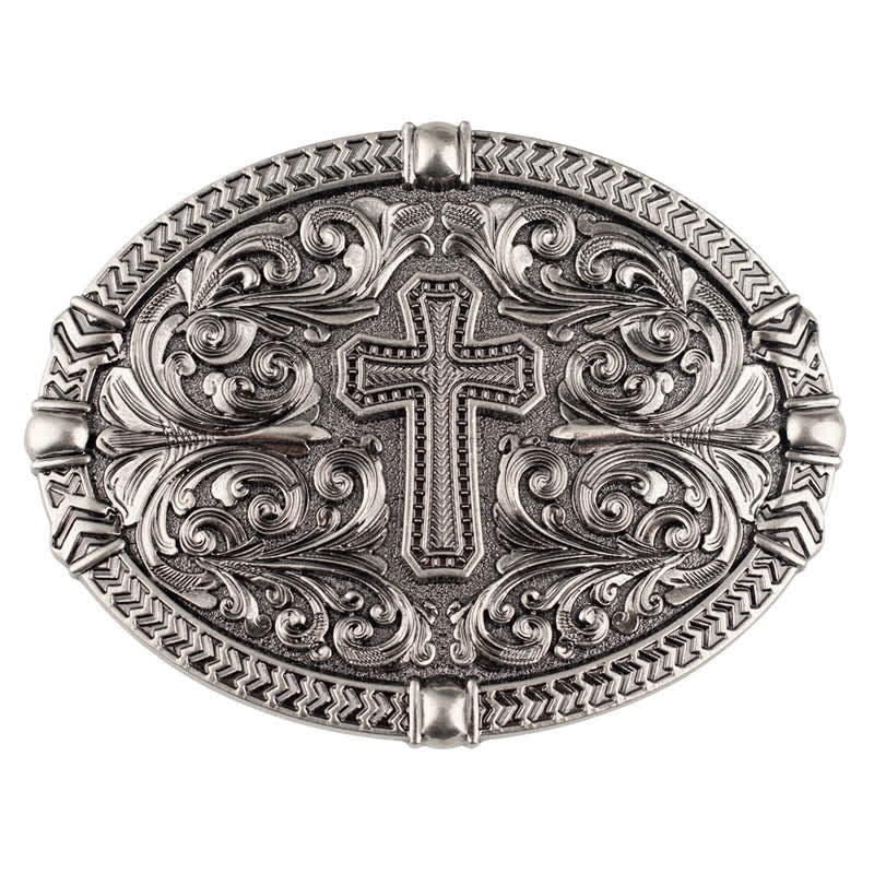 Ceinture en cuir à boucle croisée pour homme