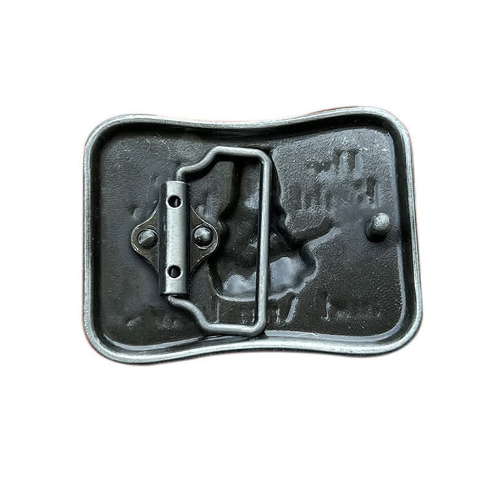 Ceinture en cuir à boucle fantaisie pour homme avec motif ours