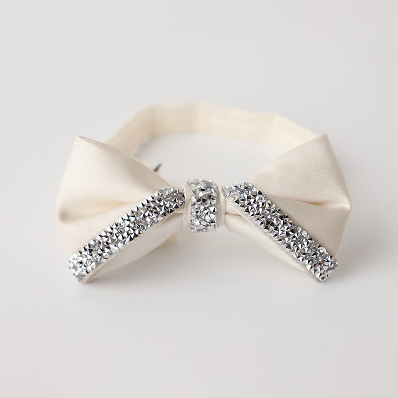 Nœud papillon de mariage en strass scintillant pour homme
