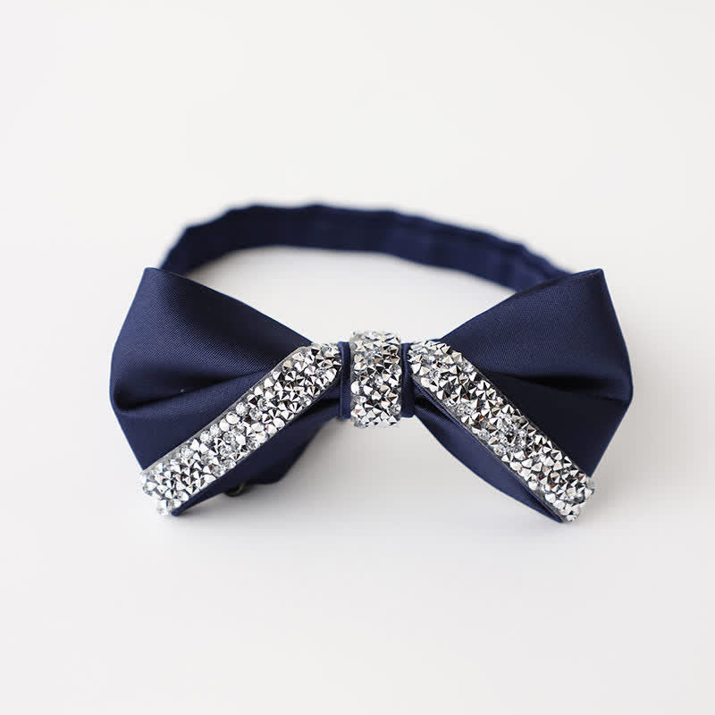 Nœud papillon de mariage en strass scintillant pour homme