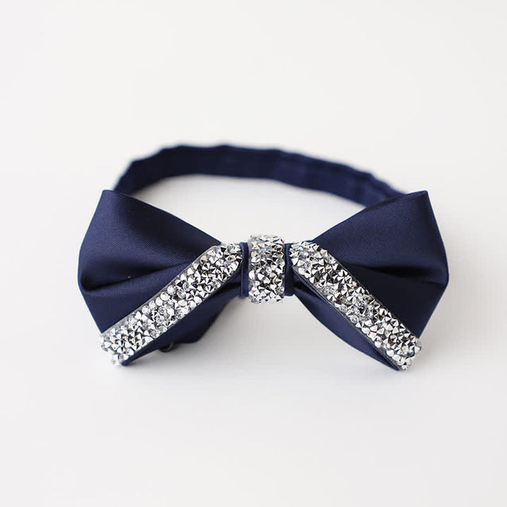 Nœud papillon de mariage en strass scintillant pour homme