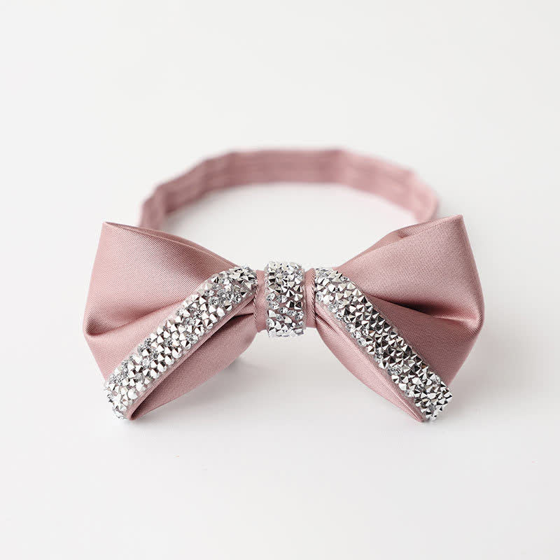 Nœud papillon de mariage en strass scintillant pour homme