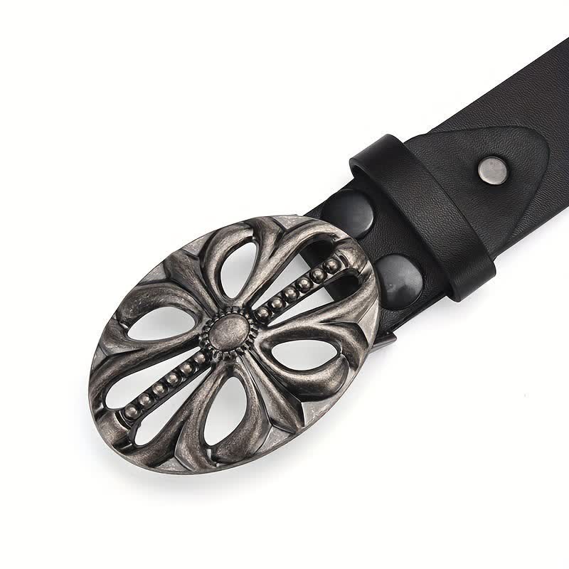 Ceinture en cuir rivetée squelette vintage de style bohème