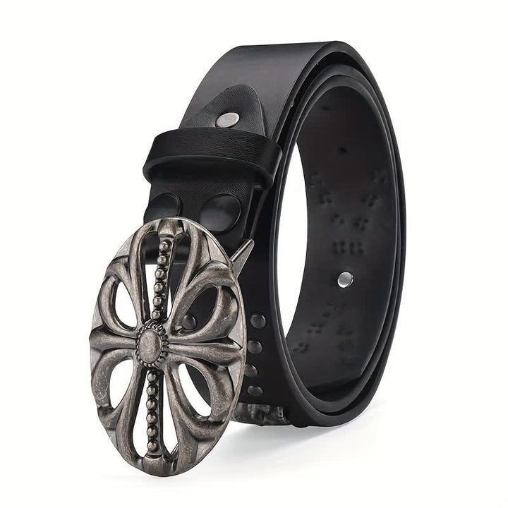 Ceinture en cuir rivetée squelette vintage de style bohème