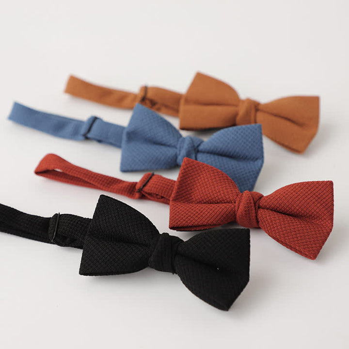 Nœud papillon de couleur unie pour homme à thème Morandi