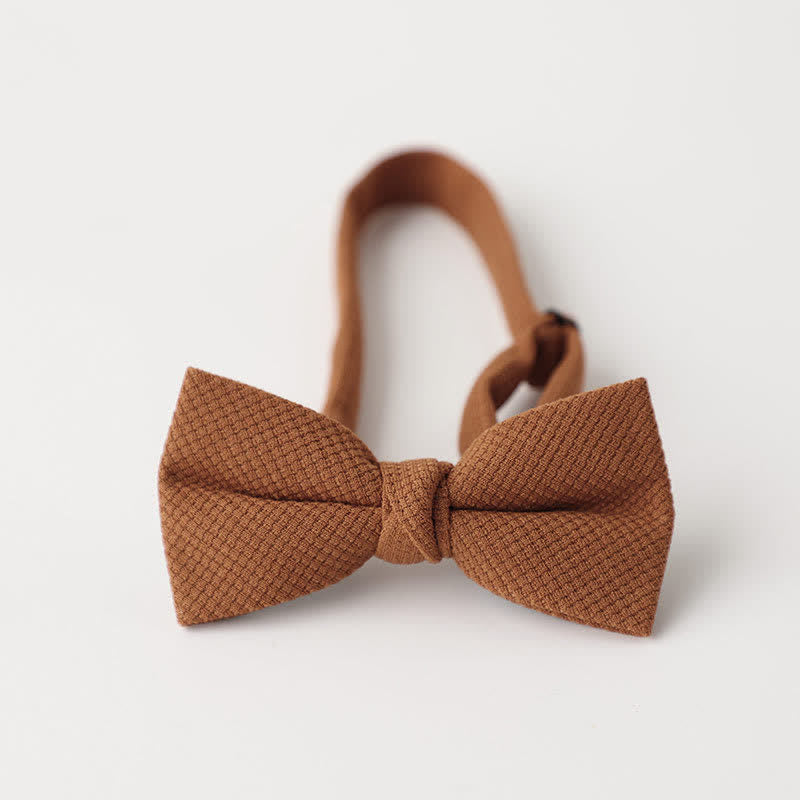 Nœud papillon de couleur unie pour homme à thème Morandi