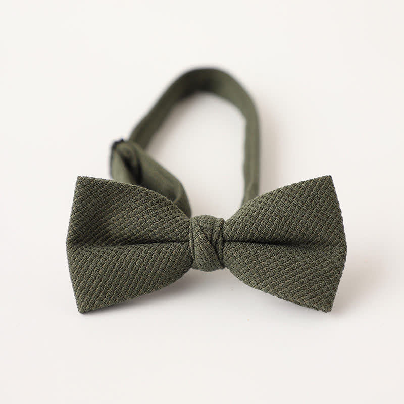 Nœud papillon de couleur unie pour homme à thème Morandi