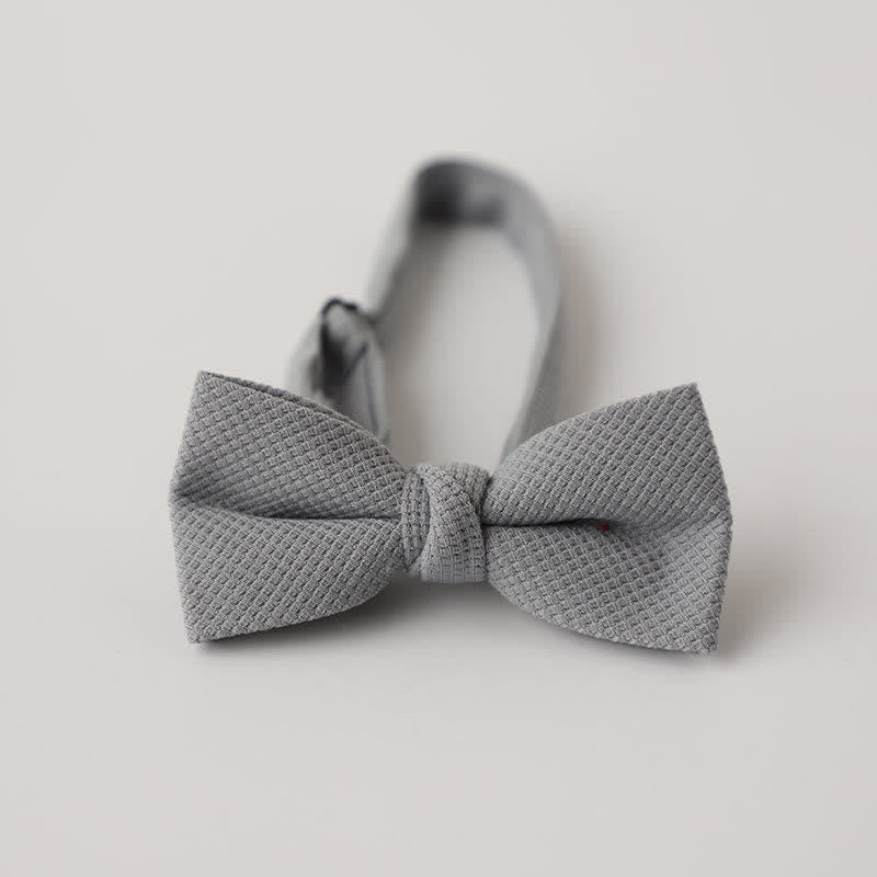 Nœud papillon de couleur unie pour homme à thème Morandi