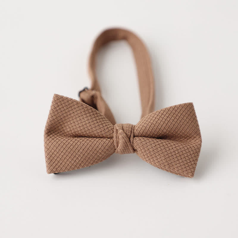 Nœud papillon de couleur unie pour homme à thème Morandi