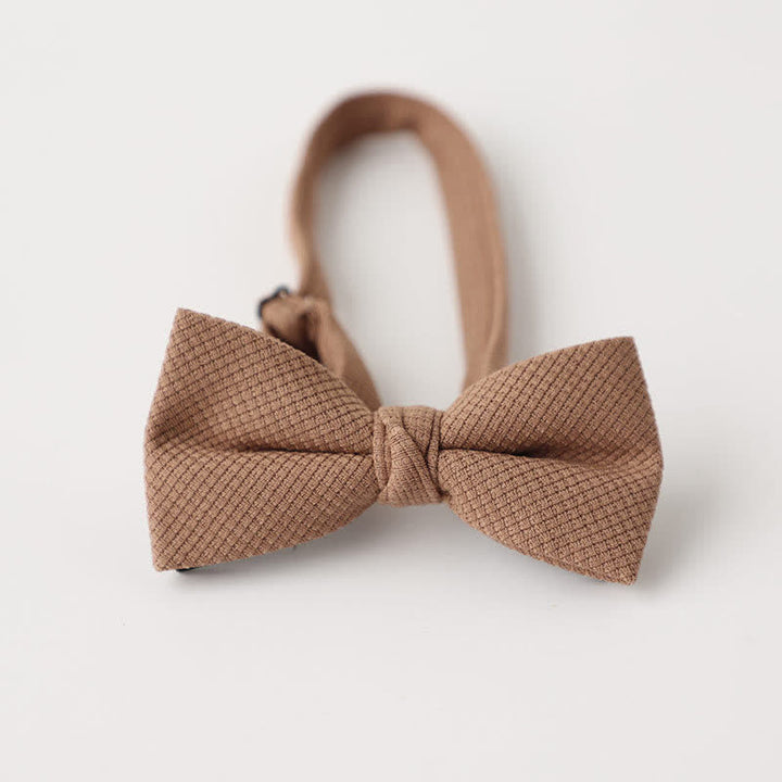 Nœud papillon de couleur unie pour homme à thème Morandi