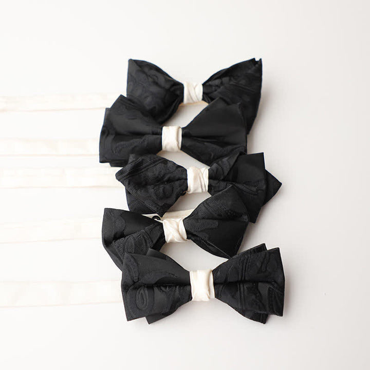Nœud papillon élégant noir et blanc pour homme
