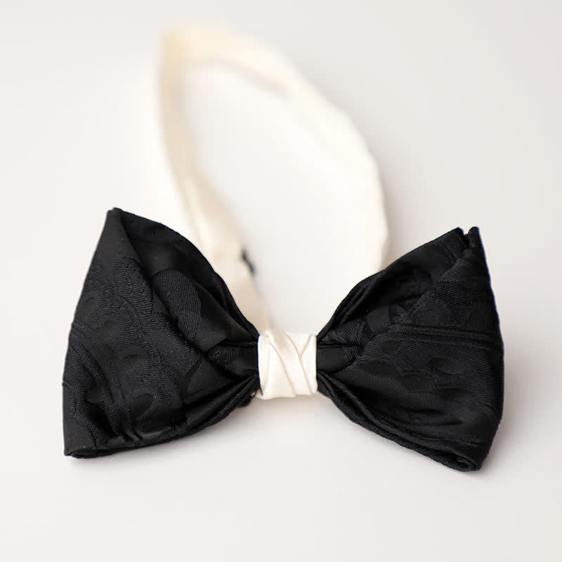 Nœud papillon élégant noir et blanc pour homme