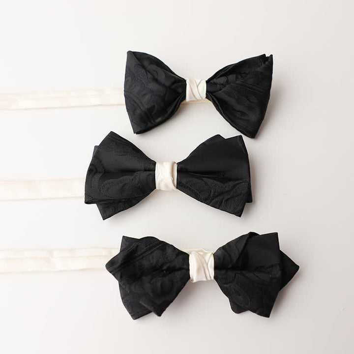Nœud papillon élégant noir et blanc pour homme