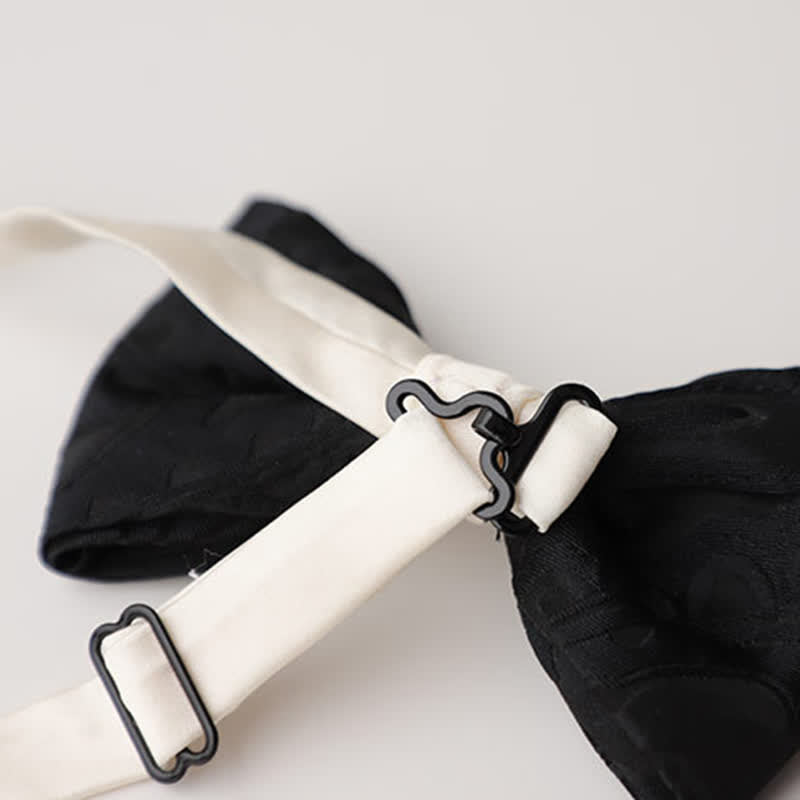 Nœud papillon élégant noir et blanc pour homme