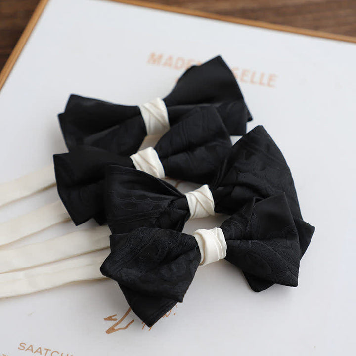 Nœud papillon élégant noir et blanc pour homme