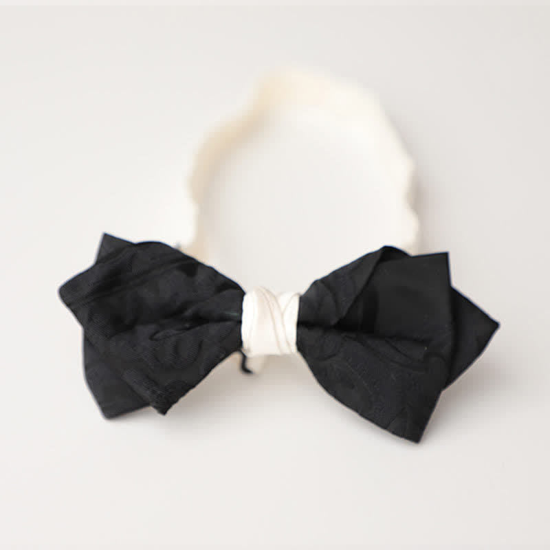 Nœud papillon élégant noir et blanc pour homme