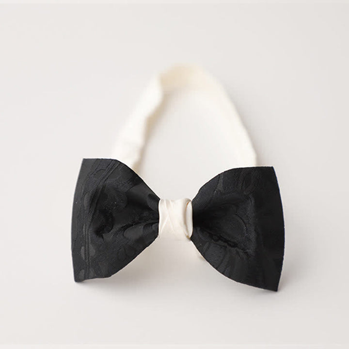 Nœud papillon élégant noir et blanc pour homme