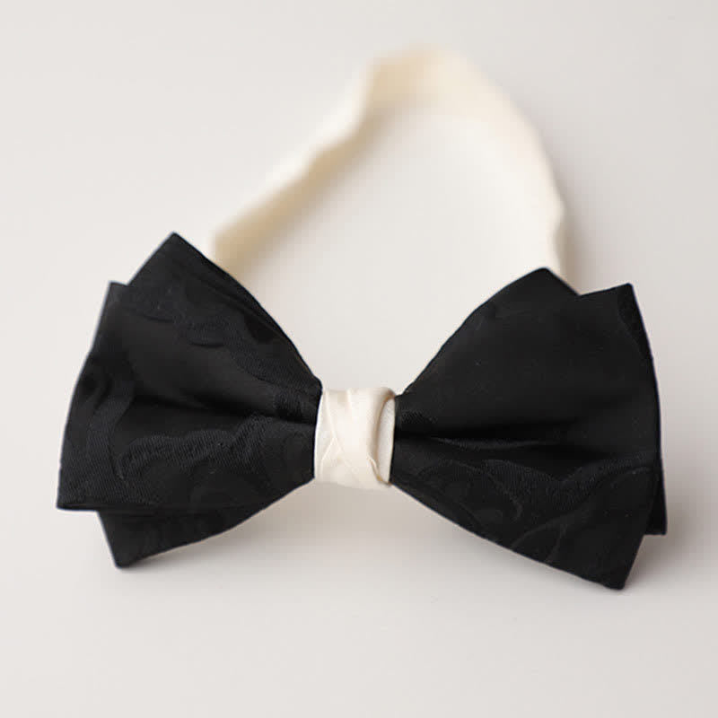 Nœud papillon élégant noir et blanc pour homme