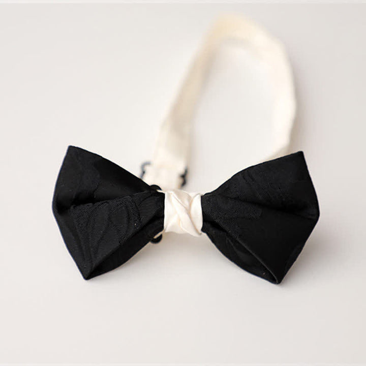 Nœud papillon élégant noir et blanc pour homme