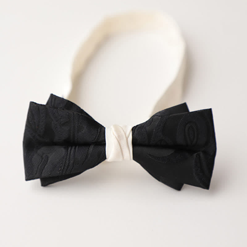 Nœud papillon élégant noir et blanc pour homme