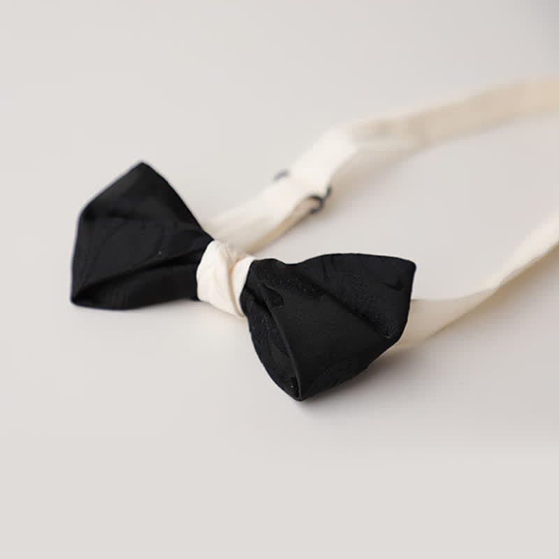 Nœud papillon élégant noir et blanc pour homme