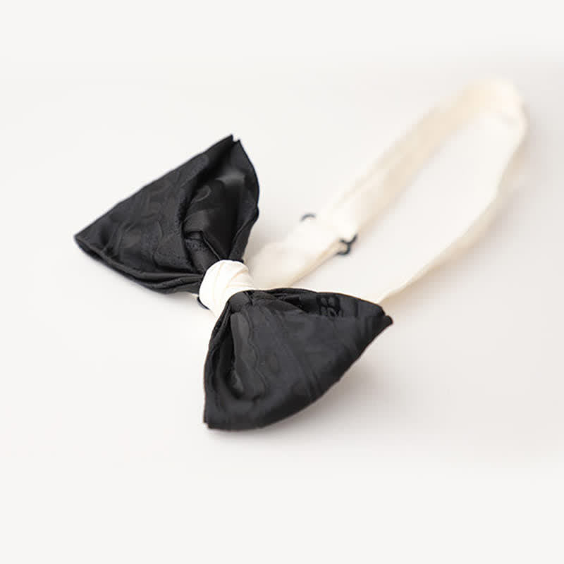 Nœud papillon élégant noir et blanc pour homme