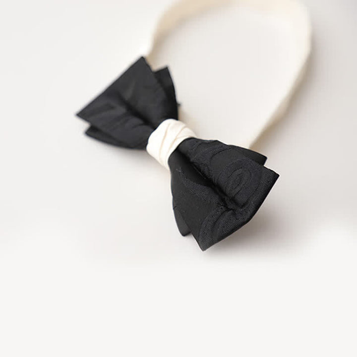 Nœud papillon élégant noir et blanc pour homme