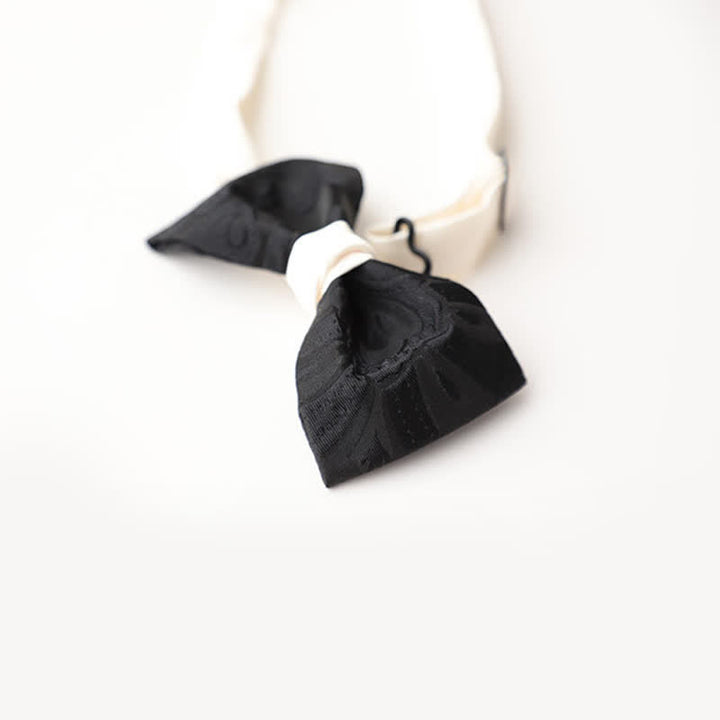 Nœud papillon élégant noir et blanc pour homme