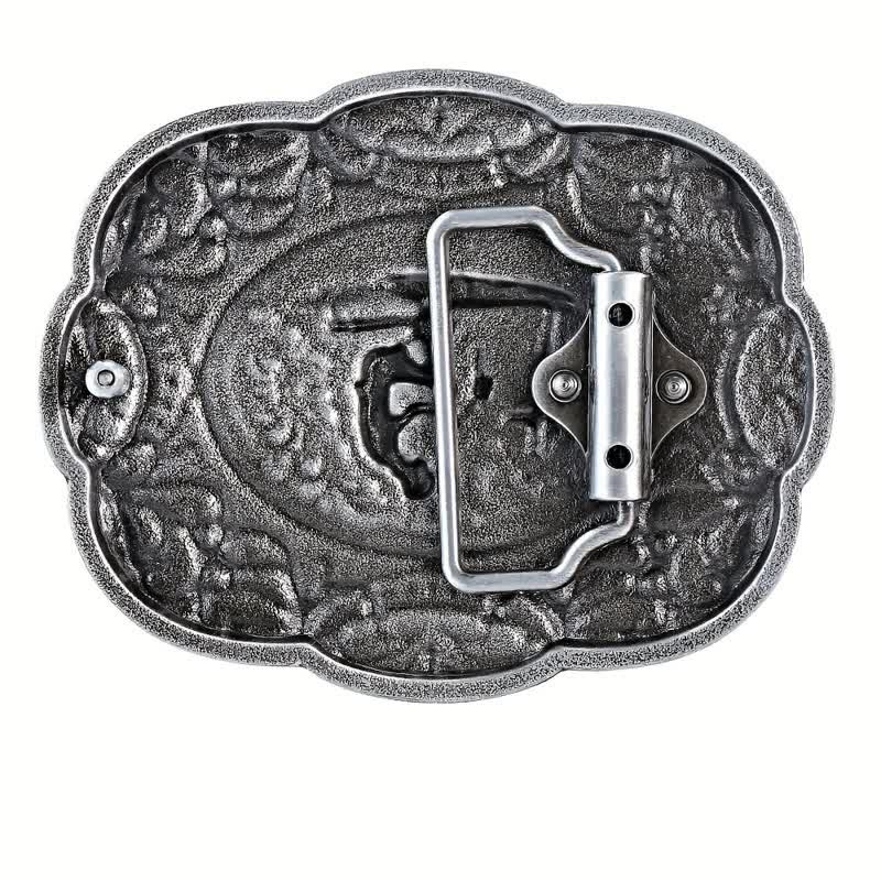 Ceinture en cuir à boucle occidentale pour homme avec prière à genoux