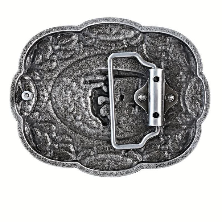 Ceinture en cuir à boucle occidentale pour homme avec prière à genoux