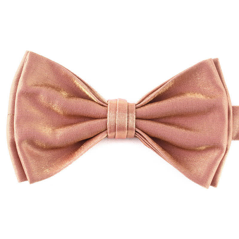 Nœud papillon double épaisseur décontracté pour homme, couleur unie