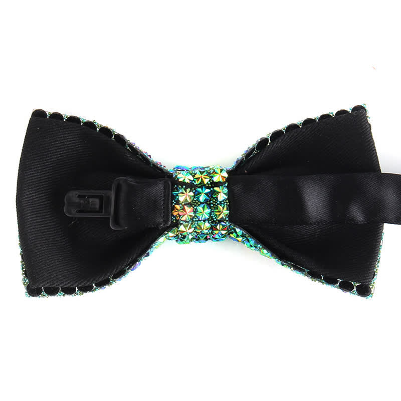Nœud papillon de fête luxueux en strass scintillant pour homme