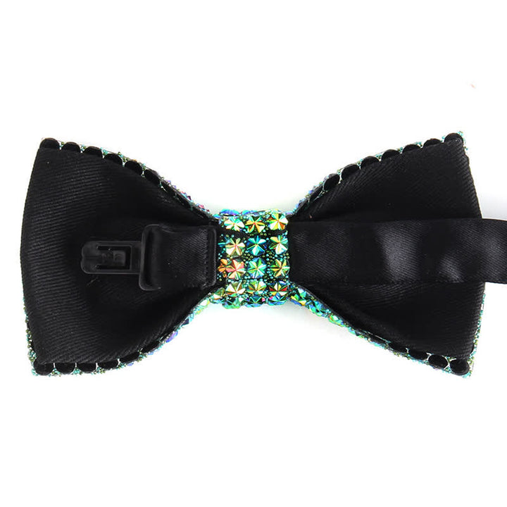 Nœud papillon de fête luxueux en strass scintillant pour homme
