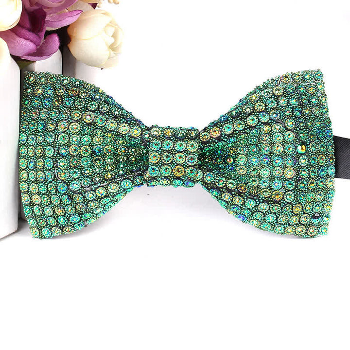 Nœud papillon de fête luxueux en strass scintillant pour homme