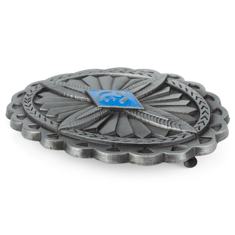 Ceinture en cuir à boucle totem tribale indienne pour homme