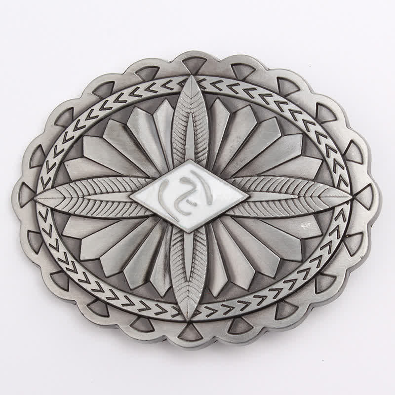 Ceinture en cuir à boucle totem tribale indienne pour homme