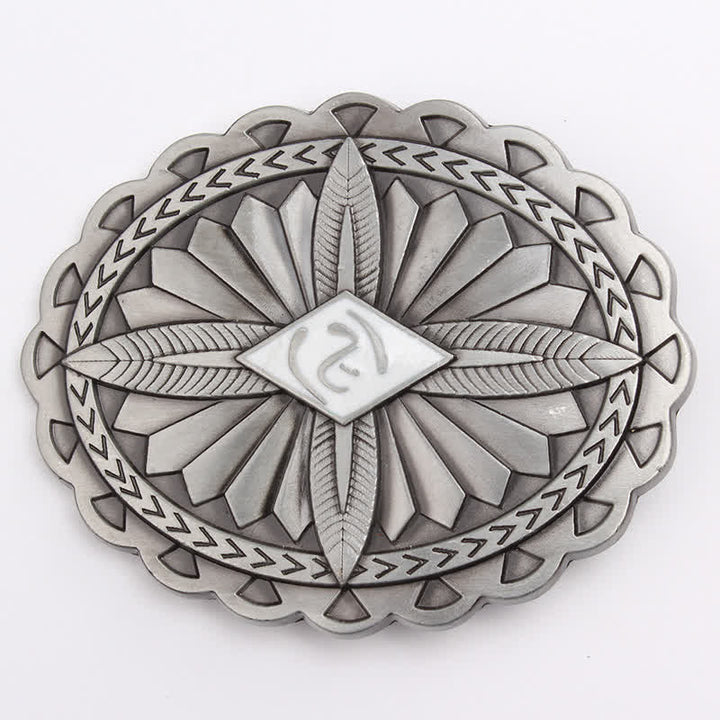 Ceinture en cuir à boucle totem tribale indienne pour homme