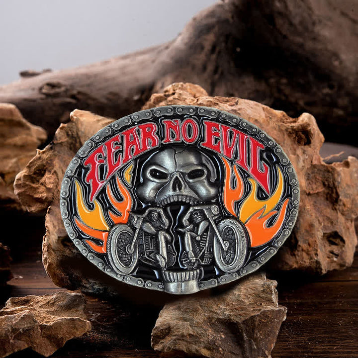 Ceinture en cuir à boucle de moto pour homme avec tête de mort et motif tête de mort