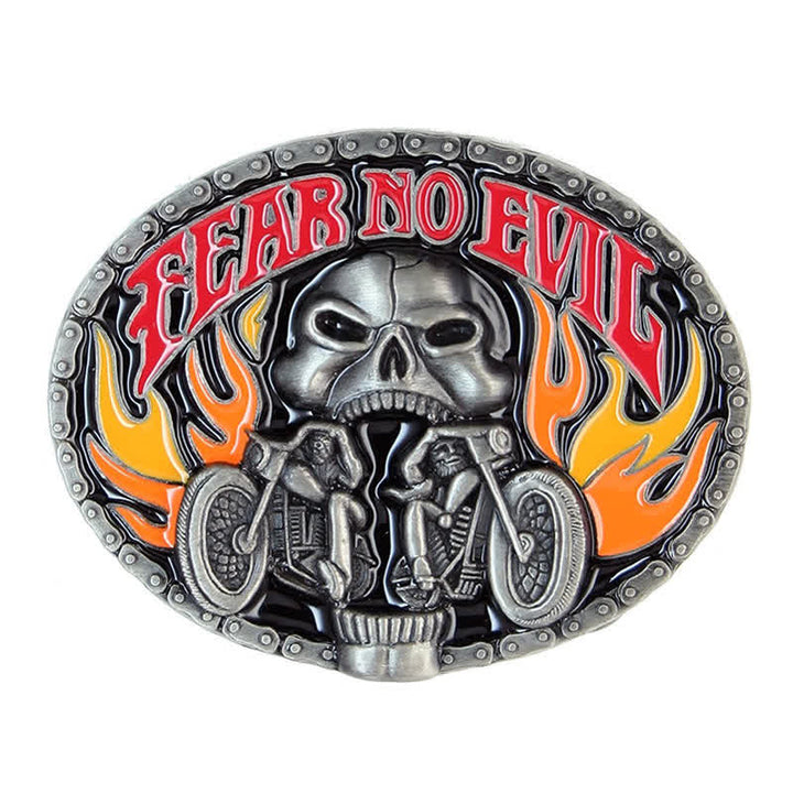 Ceinture en cuir à boucle de moto pour homme avec tête de mort et motif tête de mort