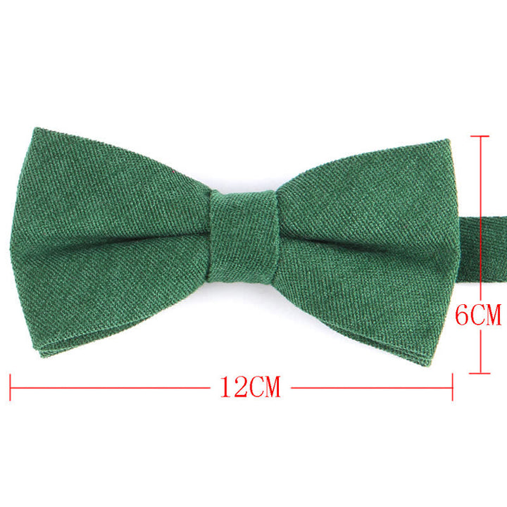 Nœud papillon formel en daim uni couleur bonbon pour homme