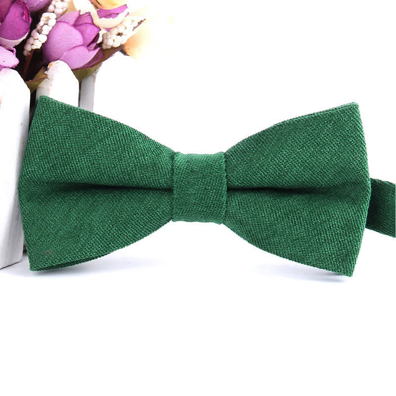 Nœud papillon formel en daim uni couleur bonbon pour homme