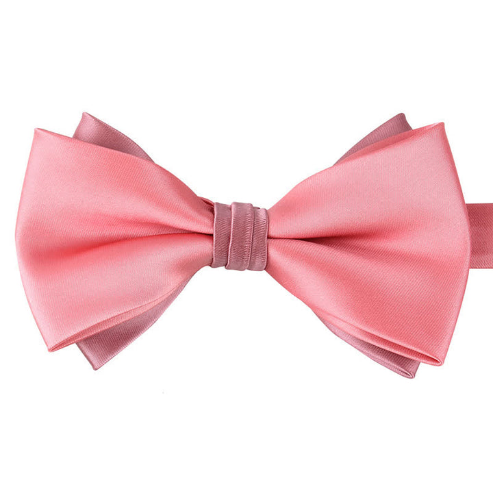Nœud papillon double épaisseur bicolore de luxe pour homme