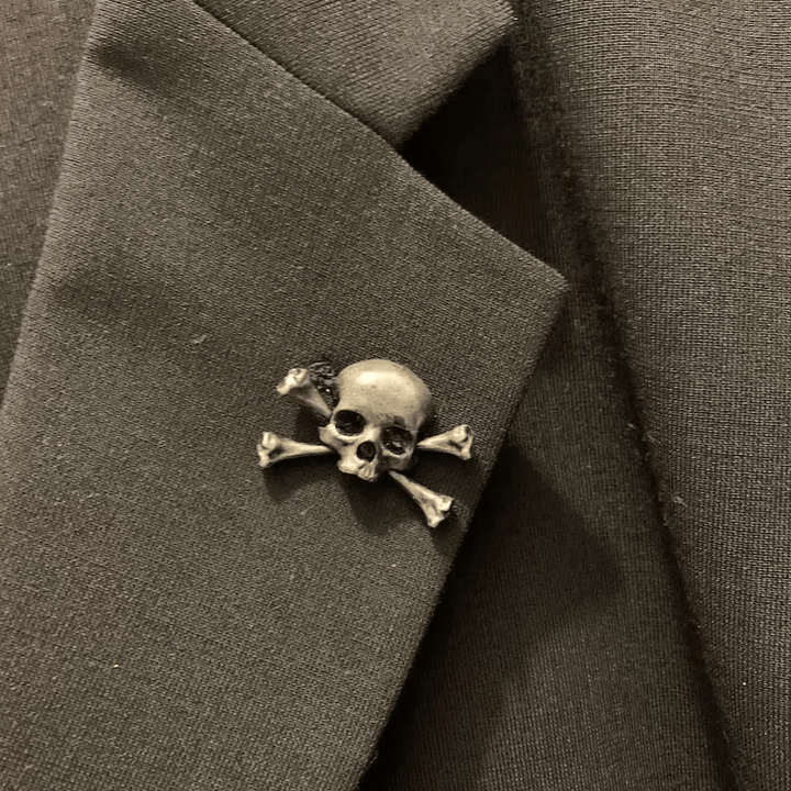 Superbe broche tête de mort gothique rétro