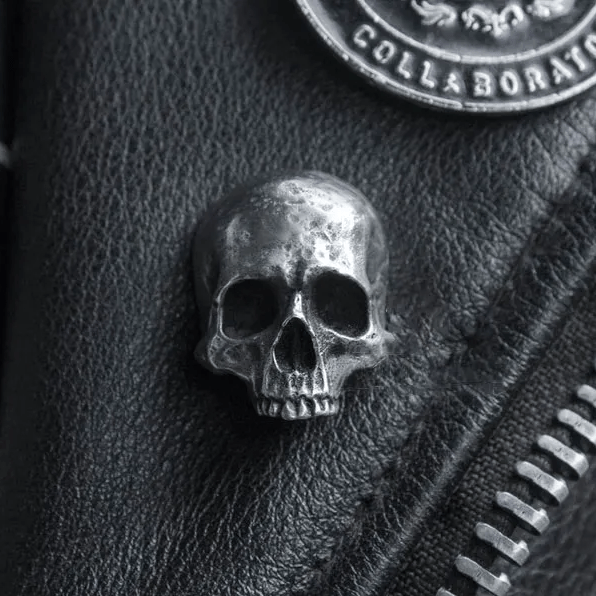 Superbe broche tête de mort gothique rétro