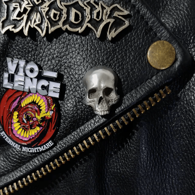 Superbe broche tête de mort gothique rétro